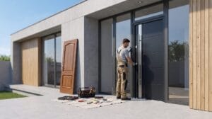 Remplacement de porte d'entrée par une porte blindée à Roquevaire
