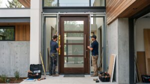 Installation de portes d'entrée à Docks Village